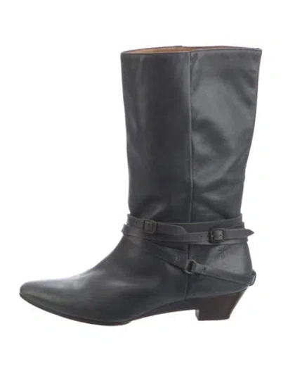 Pre-owned Frye Leather Riding Boots In Blue