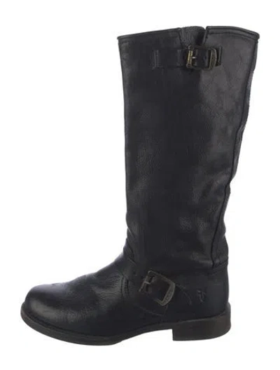 Pre-owned Frye Leather Riding Boots In Blue