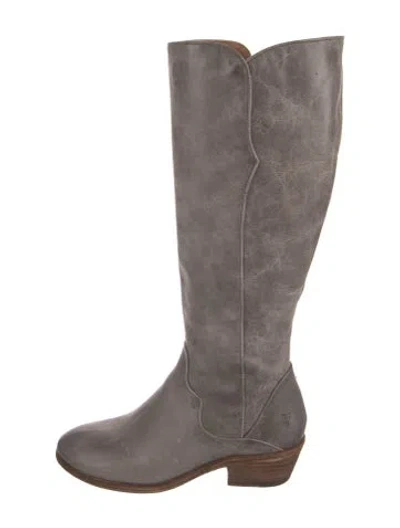 Pre-owned Frye Leather Riding Boots In Brown