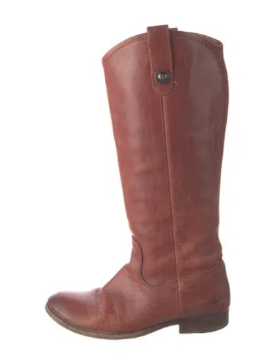 Pre-owned Frye Leather Riding Boots In Brown