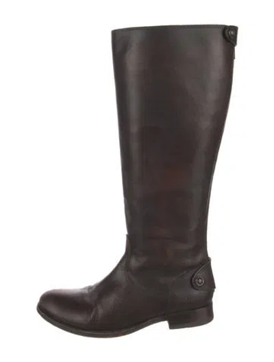 Pre-owned Frye Leather Riding Boots In Brown
