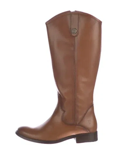 Pre-owned Frye Leather Riding Boots In Brown