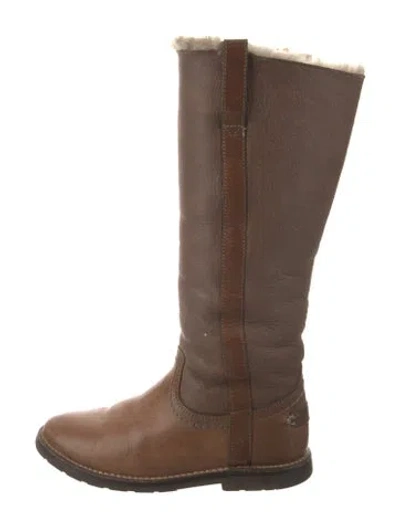 Pre-owned Frye Leather Riding Boots In Brown