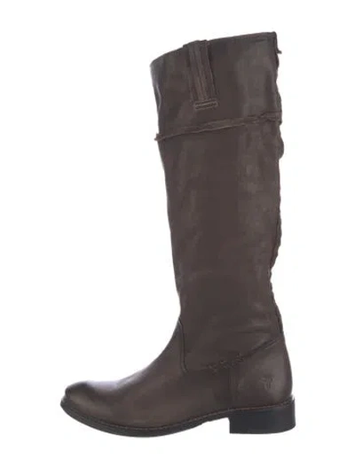 Pre-owned Frye Leather Riding Boots In Brown