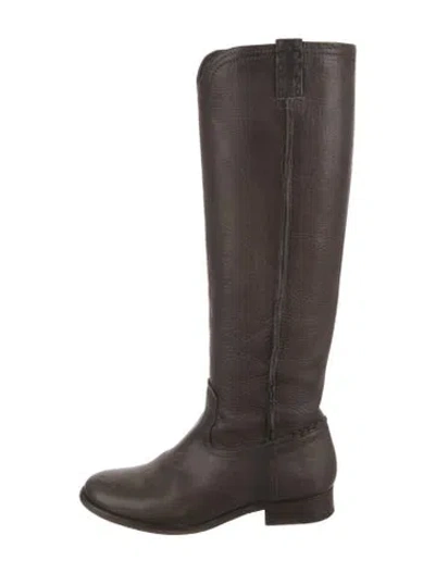 Pre-owned Frye Leather Riding Boots In Brown
