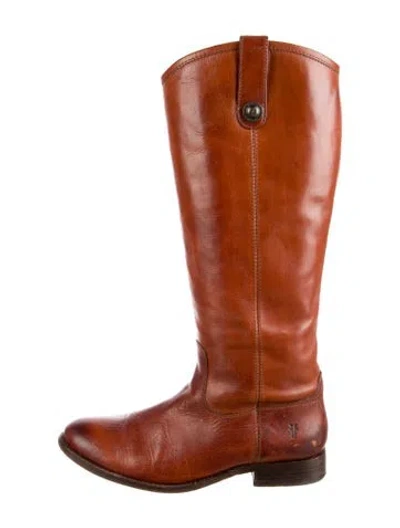 Pre-owned Frye Leather Riding Boots In Brown