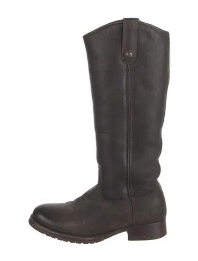 Pre-owned Frye Leather Riding Boots In Brown