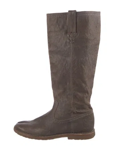 Pre-owned Frye Leather Riding Boots In Brown