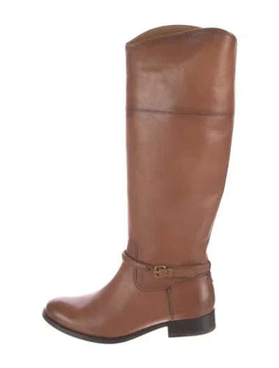 Pre-owned Frye Leather Riding Boots In Brown