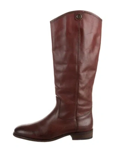 Pre-owned Frye Leather Riding Boots In Brown