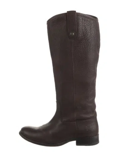 Pre-owned Frye Leather Riding Boots In Brown