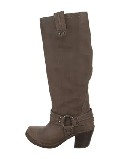 Pre-owned Frye Leather Riding Boots In Brown