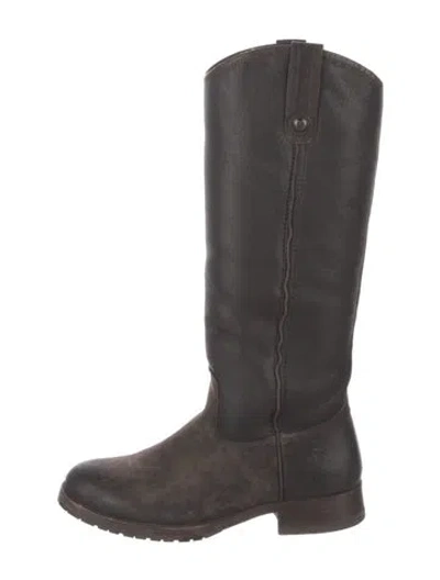 Pre-owned Frye Leather Riding Boots In Brown