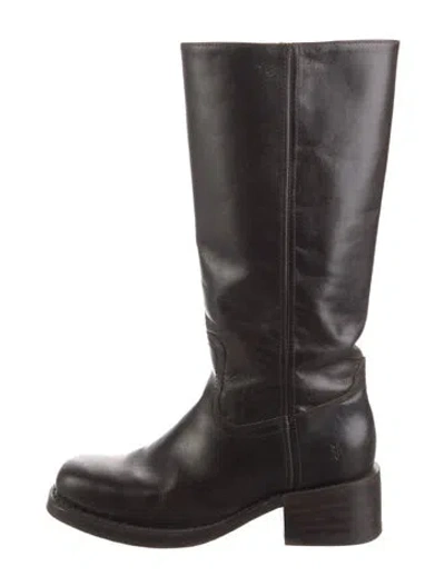 Pre-owned Frye Leather Riding Boots In Brown