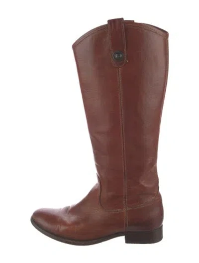 Pre-owned Frye Leather Riding Boots In Brown