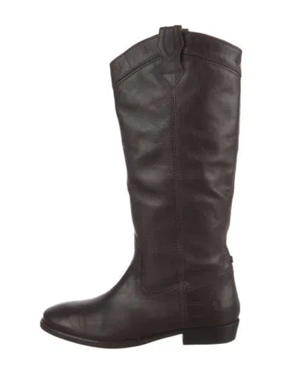 Pre-owned Frye Leather Riding Boots In Brown