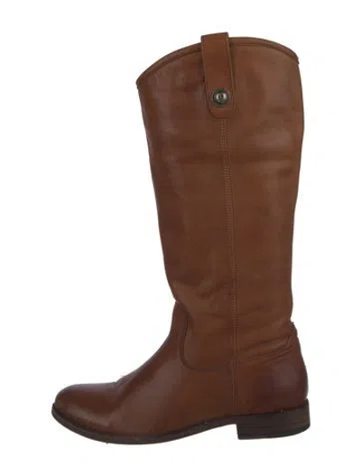 Pre-owned Frye Leather Riding Boots In Brown