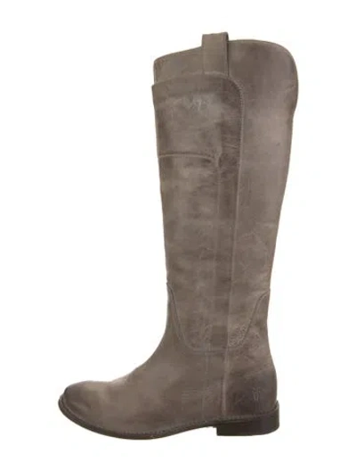 Pre-owned Frye Leather Riding Boots In Brown