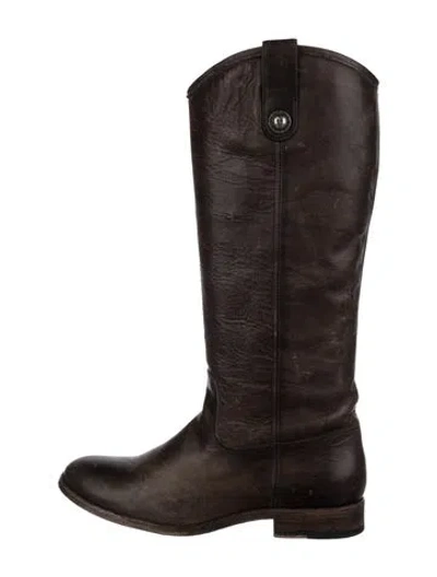 Pre-owned Frye Leather Riding Boots In Brown