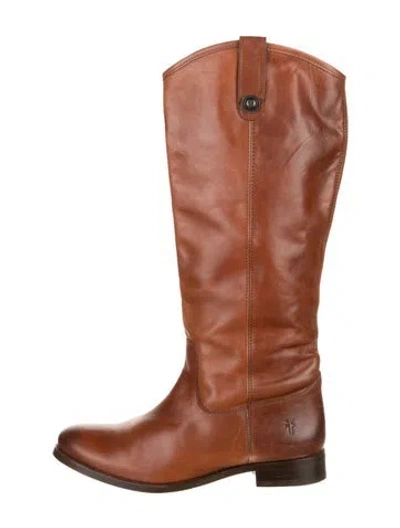Pre-owned Frye Leather Riding Boots In Brown