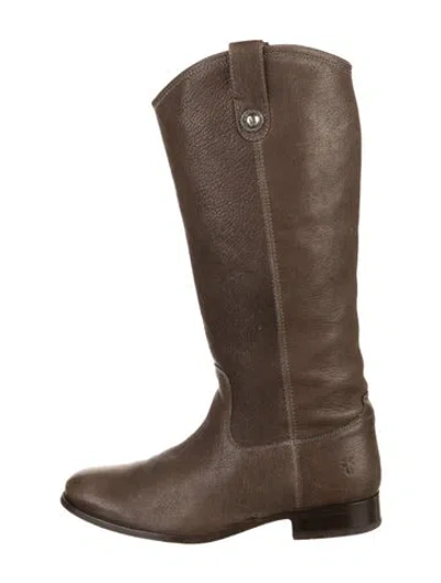 Pre-owned Frye Leather Riding Boots In Brown