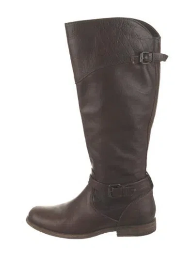 Pre-owned Frye Leather Riding Boots In Brown