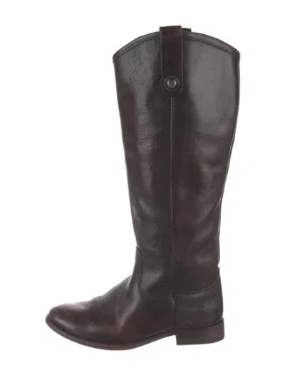 Pre-owned Frye Leather Riding Boots In Brown