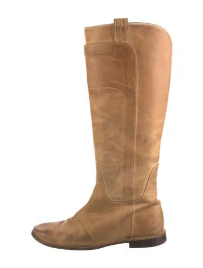 Pre-owned Frye Leather Riding Boots In Brown