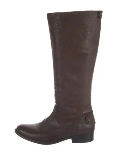Pre-owned Frye Leather Riding Boots In Brown