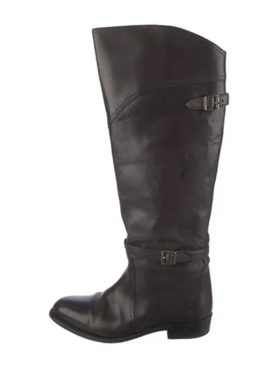 Pre-owned Frye Leather Riding Boots In Brown