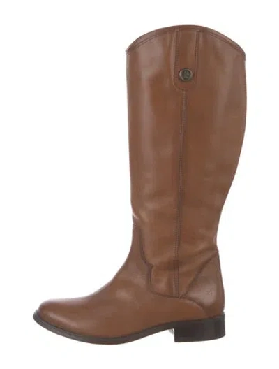 Pre-owned Frye Leather Riding Boots In Brown