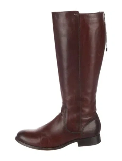 Pre-owned Frye Leather Riding Boots In Brown