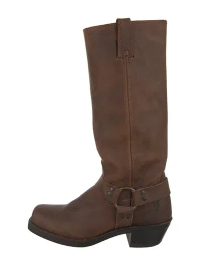 Pre-owned Frye Leather Riding Boots In Brown