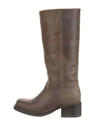 Pre-owned Frye Leather Riding Boots In Brown