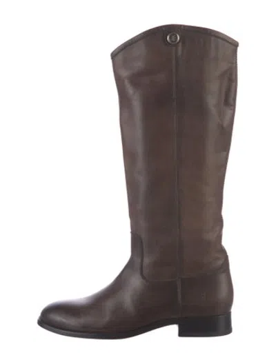 Pre-owned Frye Leather Riding Boots In Brown
