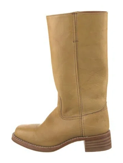 Pre-owned Frye Leather Riding Boots In Neutrals