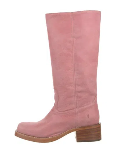 Pre-owned Frye Leather Riding Boots In Pink