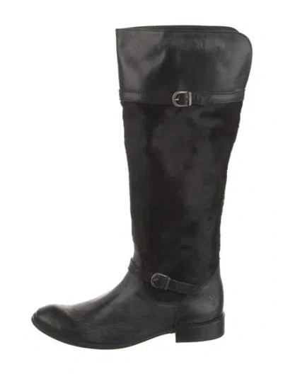 Pre-owned Frye Leather Riding Boots W/ Tags In Black