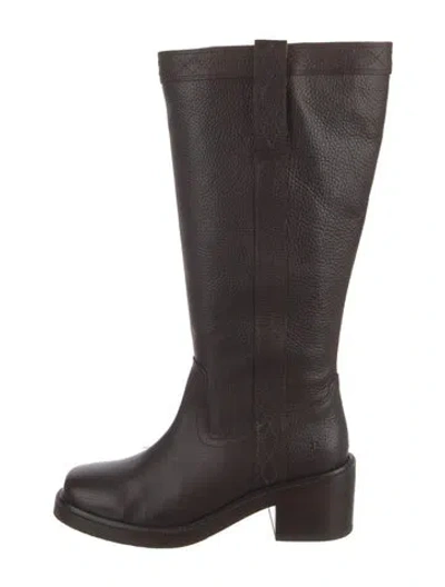 Pre-owned Frye Leather Riding Boots W/ Tags In Brown