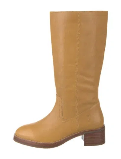 Pre-owned Frye Leather Riding Boots In Yellow