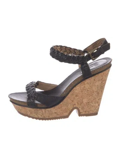 Pre-owned Frye Leather Sandals In Blue