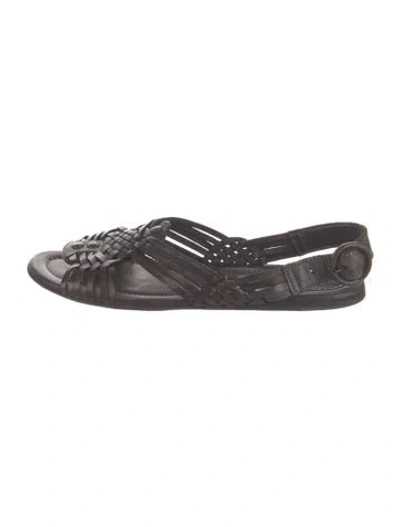 Pre-owned Frye Leather Sandals In Brown