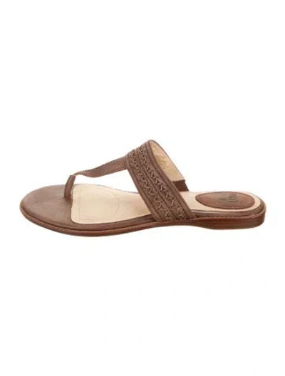 Pre-owned Frye Leather Sandals In Brown