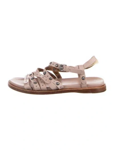 Pre-owned Frye Leather Sandals In Neutral