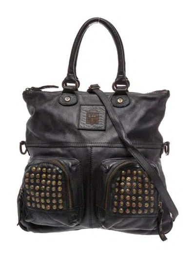 Pre-owned Frye Leather Shoulder Bag In Black