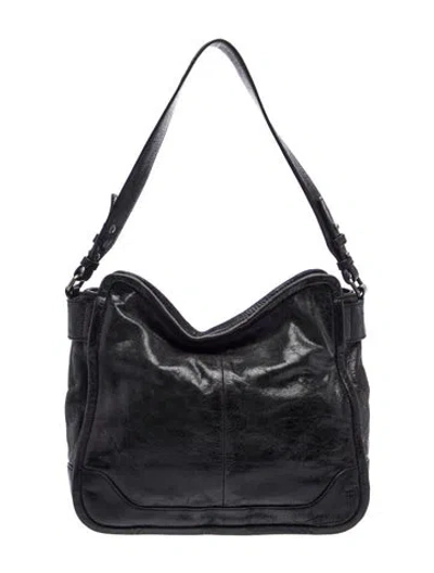 Pre-owned Frye Leather Shoulder Bag In Black