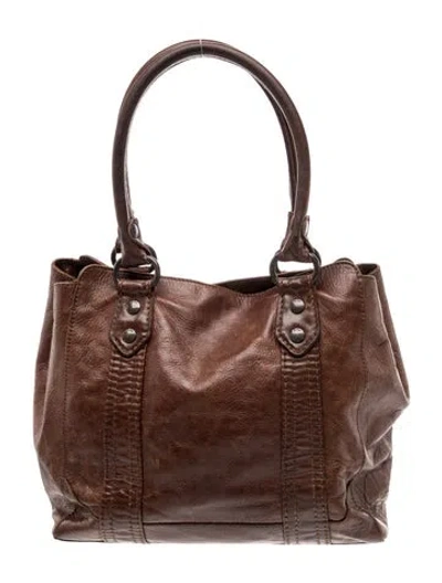 Pre-owned Frye Leather Shoulder Bag In Brown