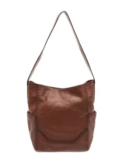 Pre-owned Frye Leather Shoulder Bag In Brown