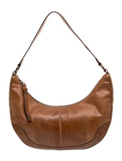 Pre-owned Frye Leather Shoulder Bag In Brown