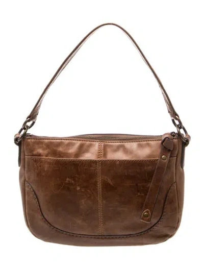 Pre-owned Frye Leather Shoulder Bag In Brown